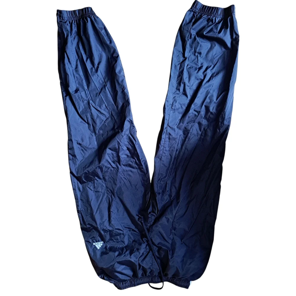 3/35$ Adidas Girls Track Pants | Size Medium (10โ12) | Black Nylon Windbreaker - Picture 1 of 7